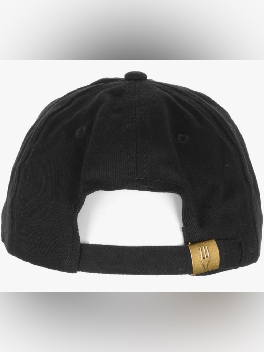 Chef Works Hat Black With Fork Logo Baseball Hat  Designer Chef Clothing
